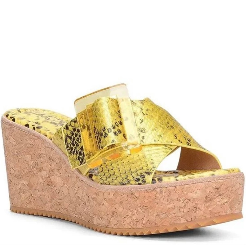 NEW Donald Pliner Illiad Leather Wedge Sandals Size 7